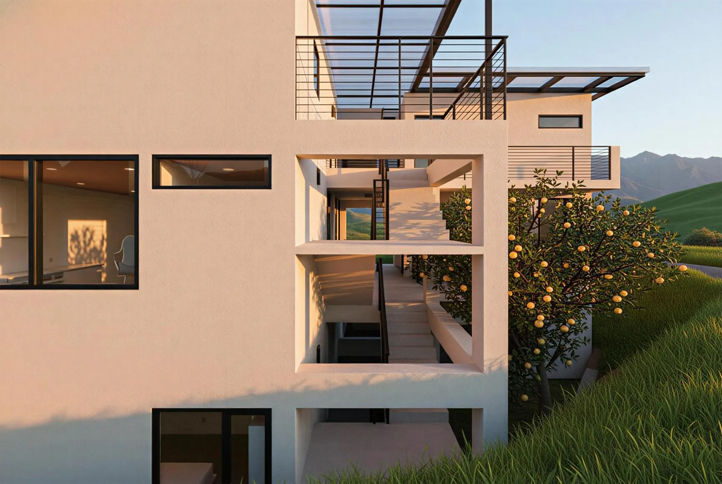 Casa "Nuestro Nido" Front Entrance Render