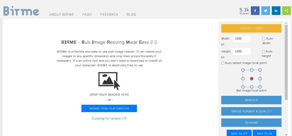 B.I.R.M.E image resizing tool
