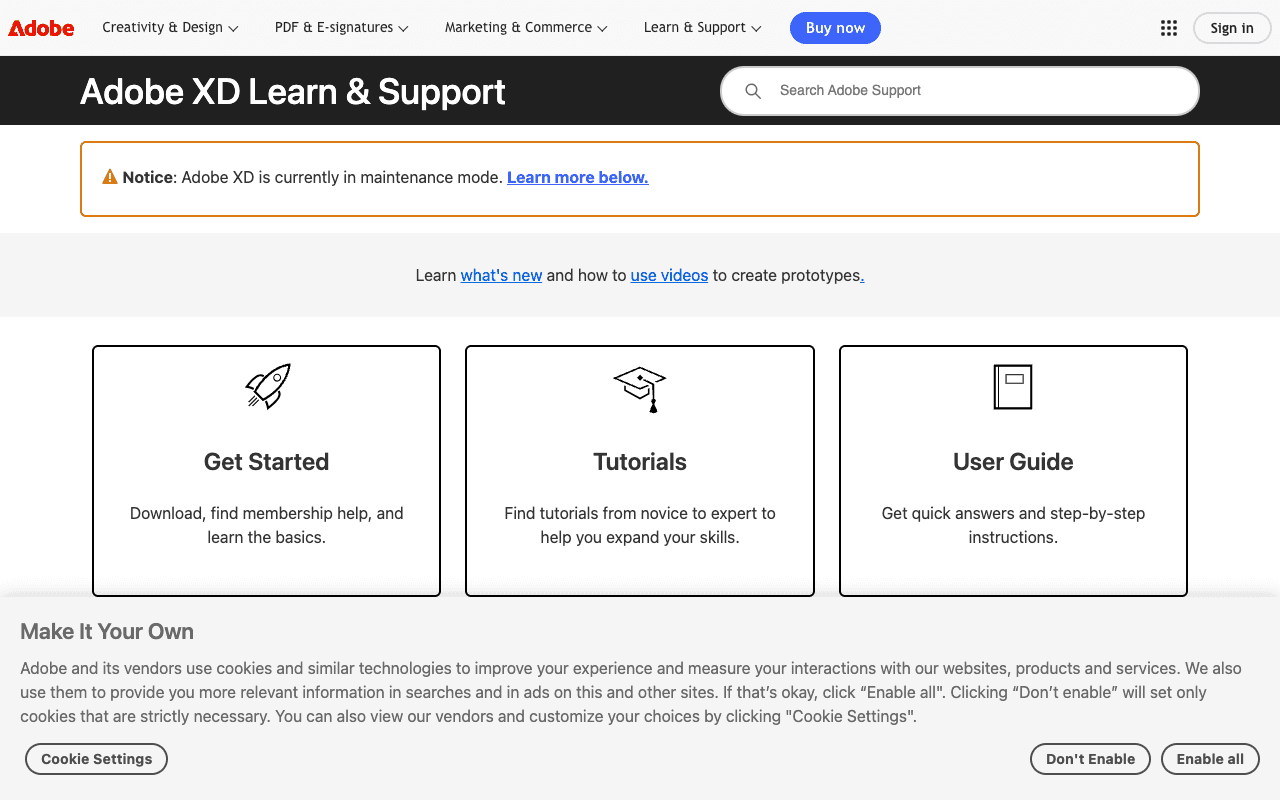 Adobe XD екранна снимка