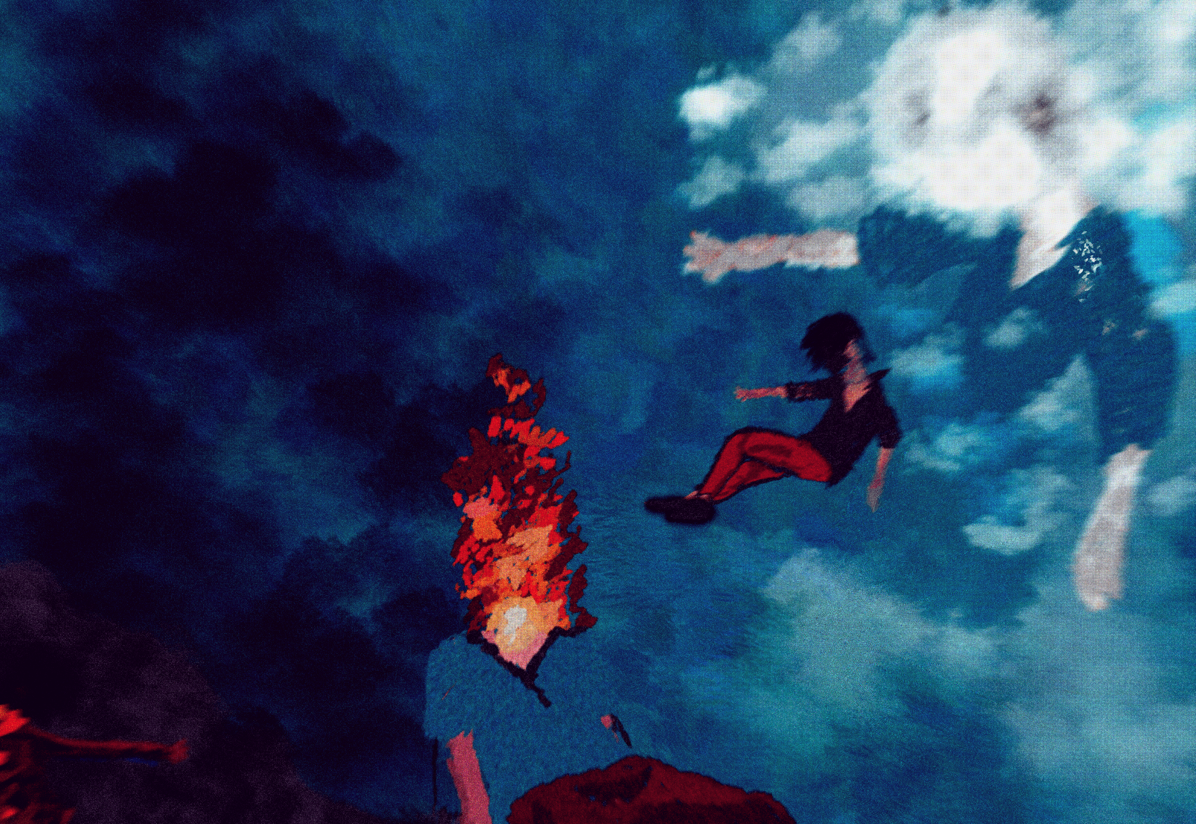 Procreate art of a Designer's burn out phase