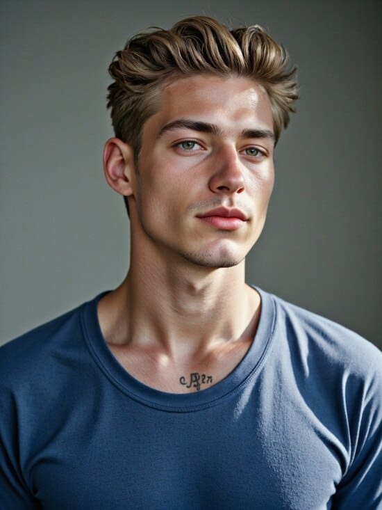 handsome boy selfie after face swap