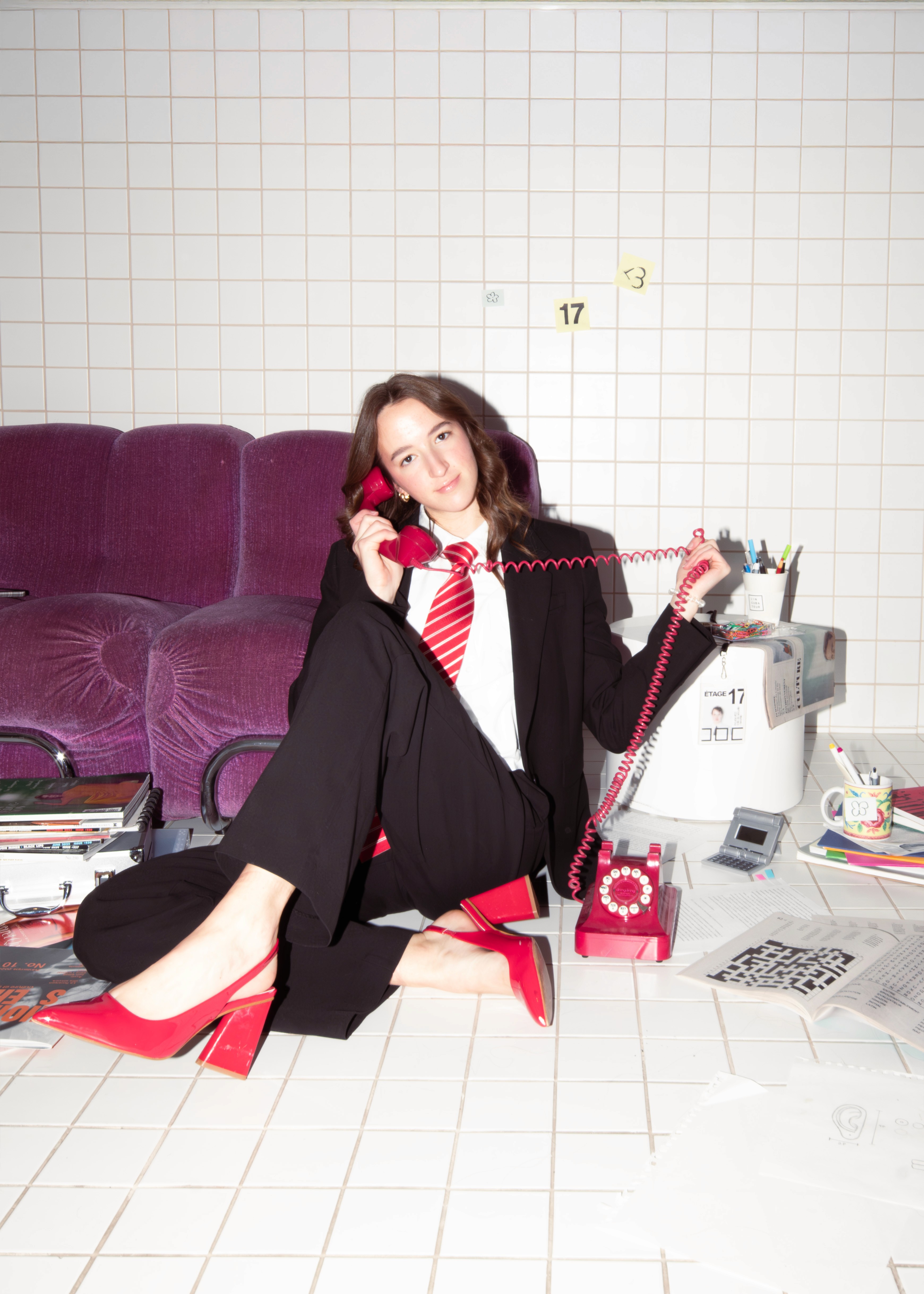 Woman with color palette