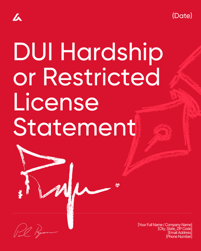 DUI Hardship or Restricted License Statement
