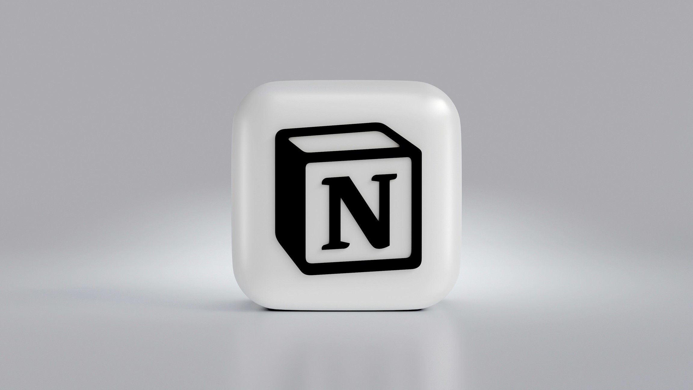 Notion logo on cube
