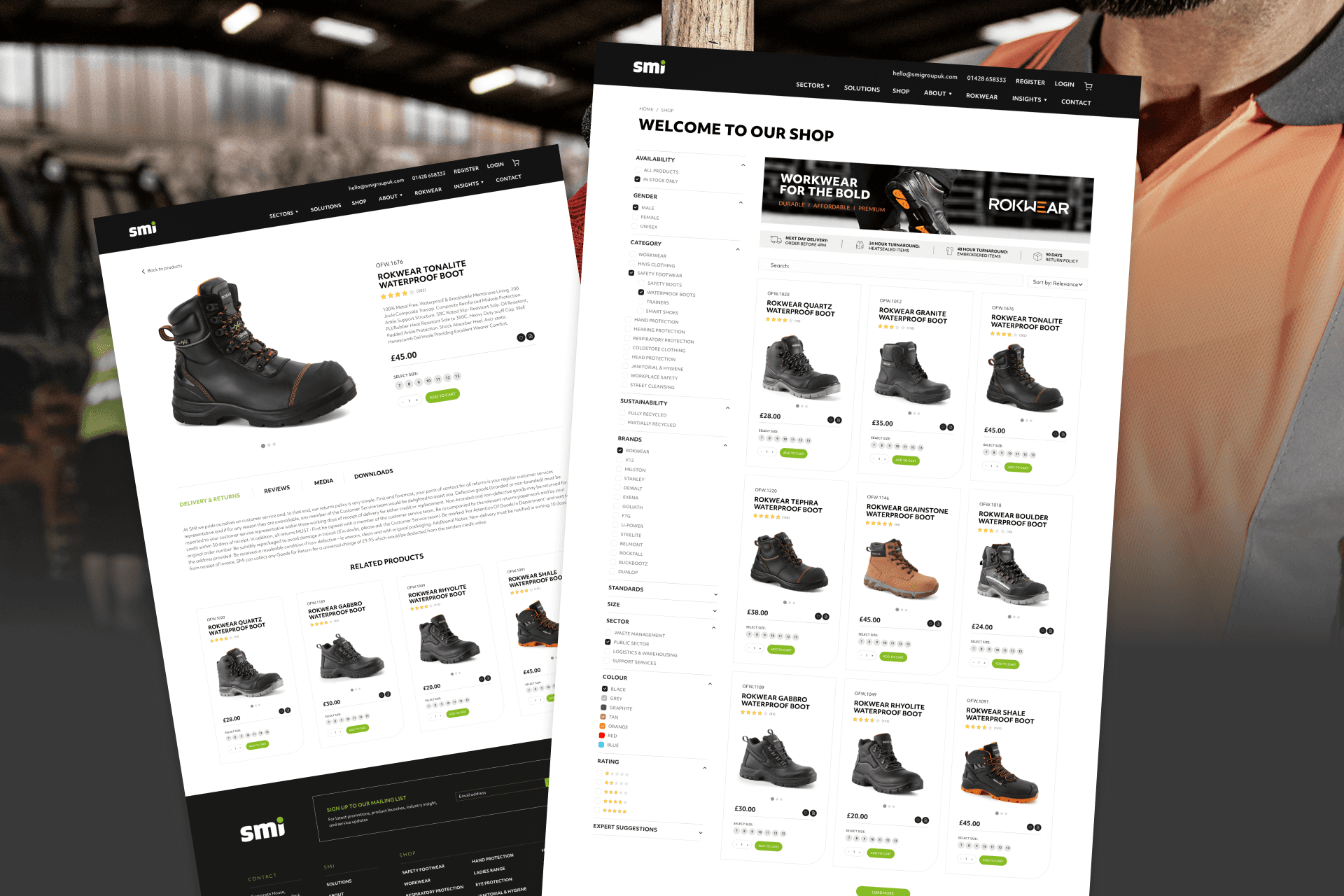 Website shop redesign