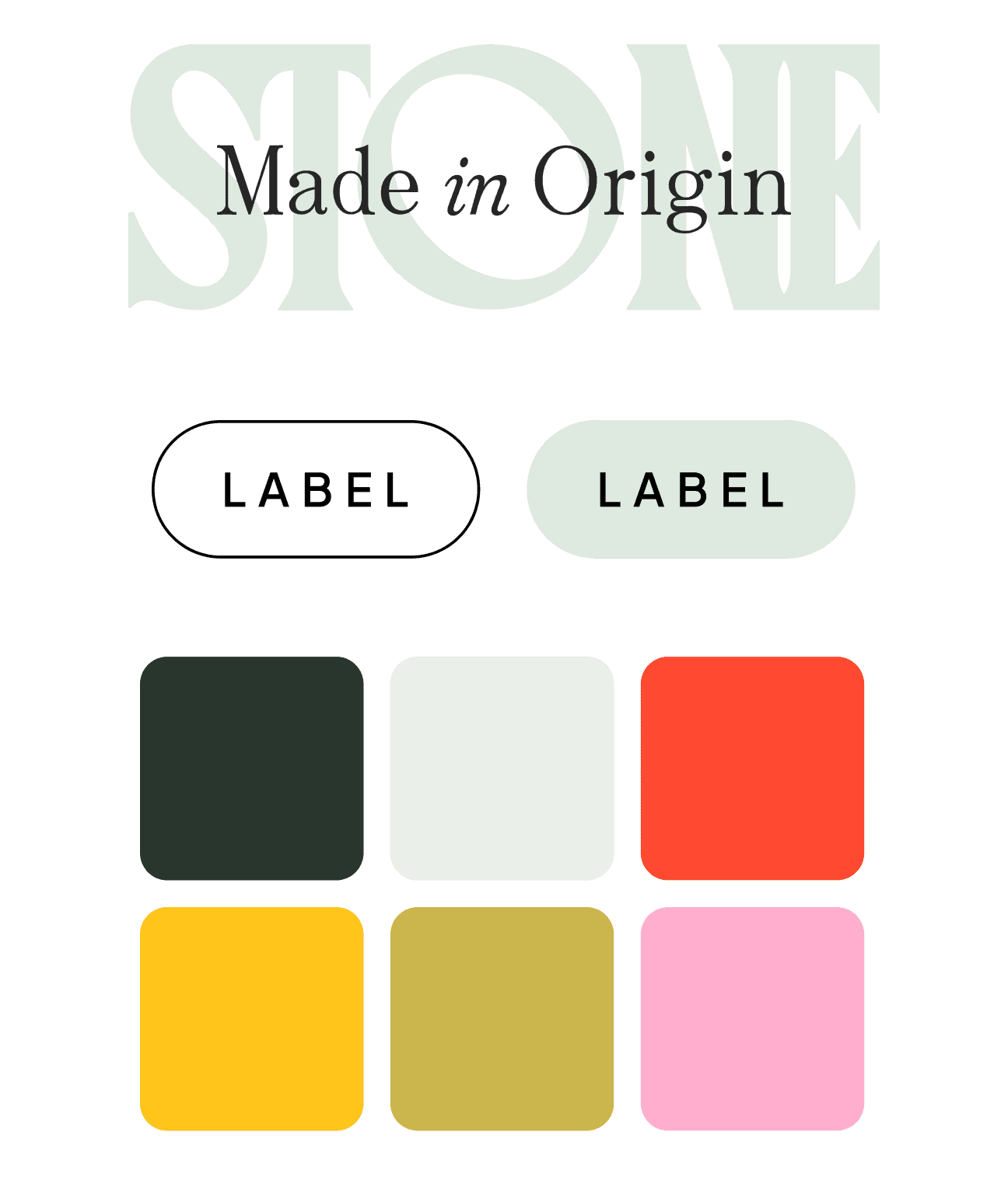 Componentes do novo e-commerce da Stone Made in Origin