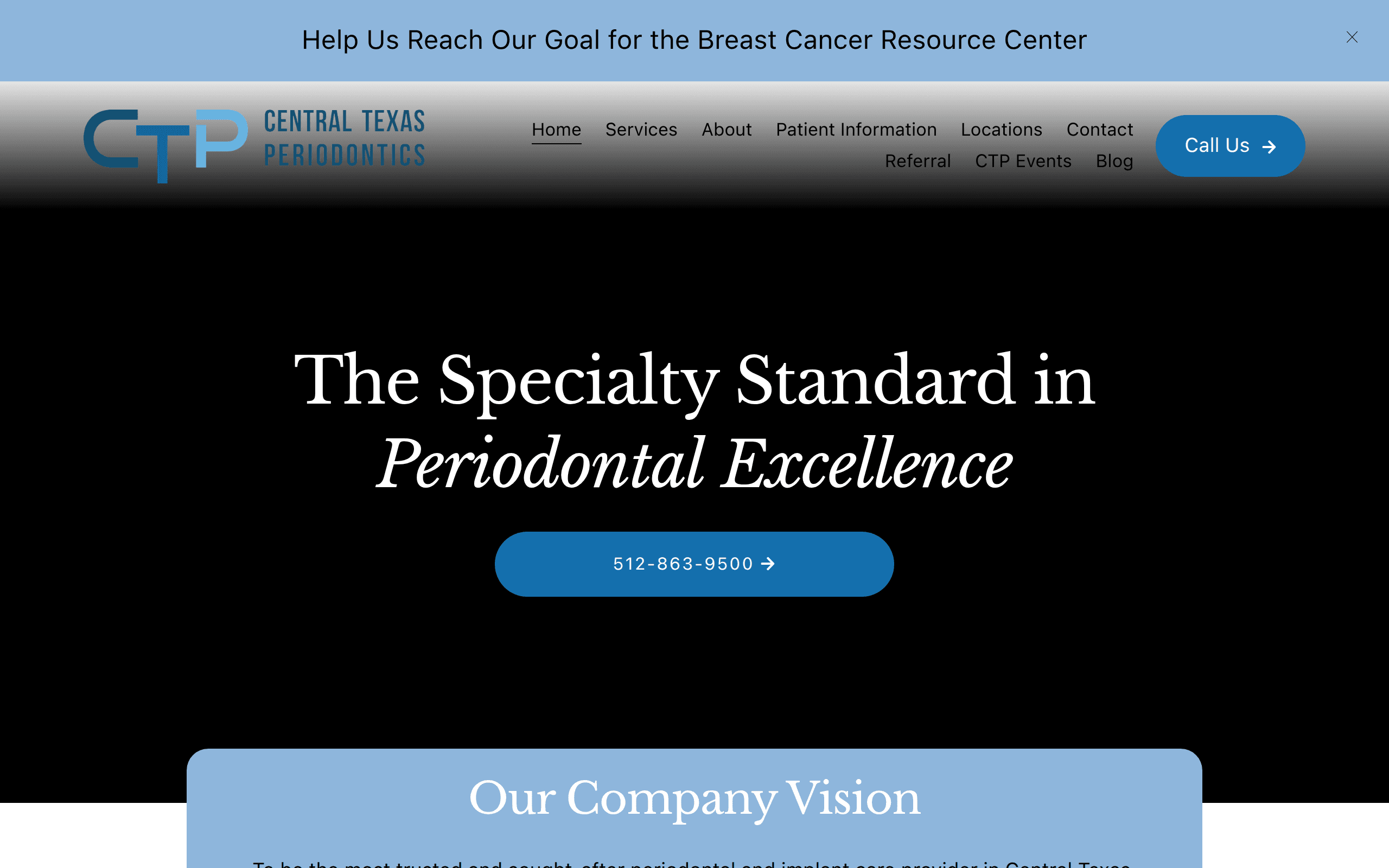 Central Texas Periodontics Screenshot