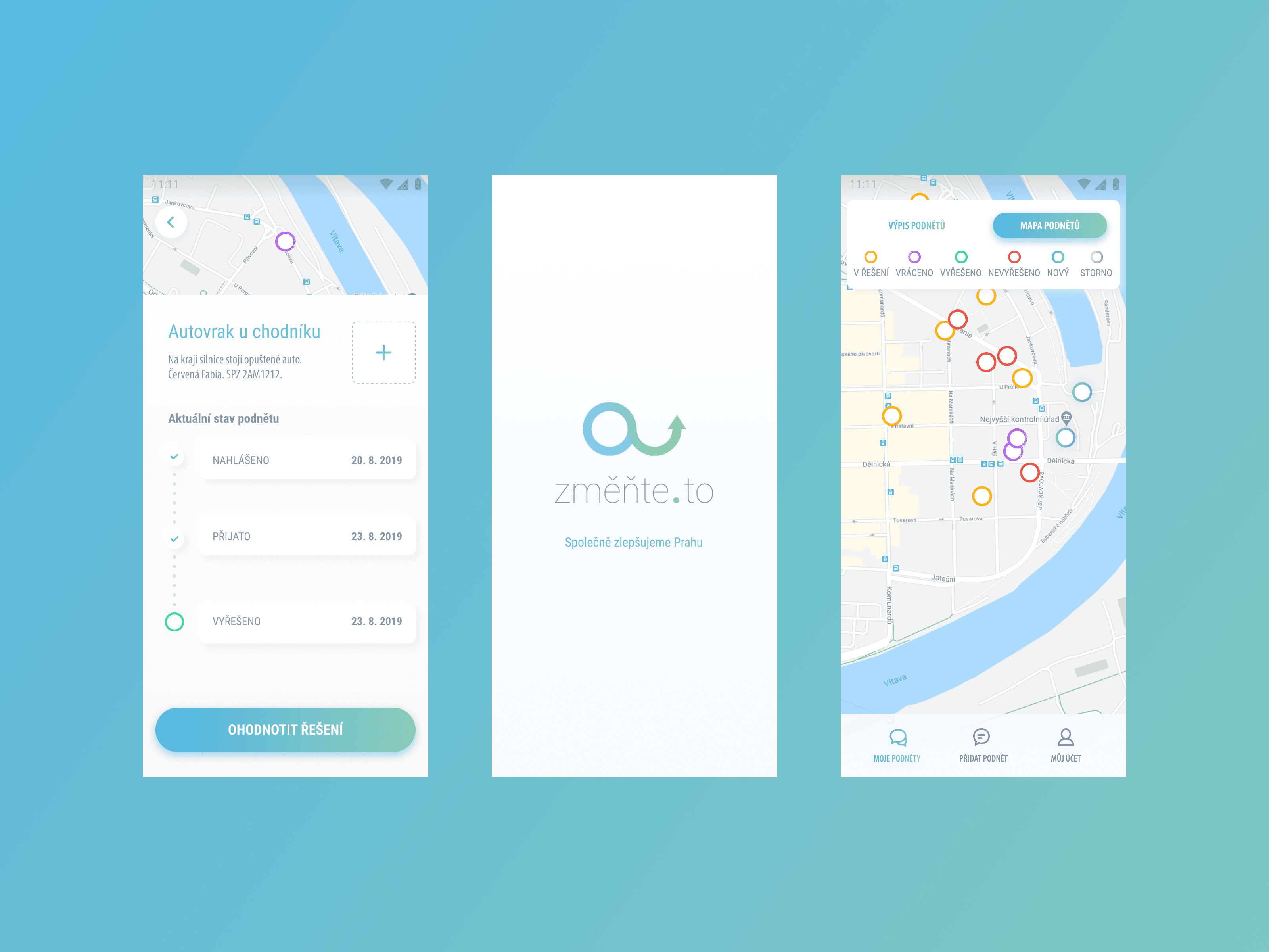 App Screen with open sidebar