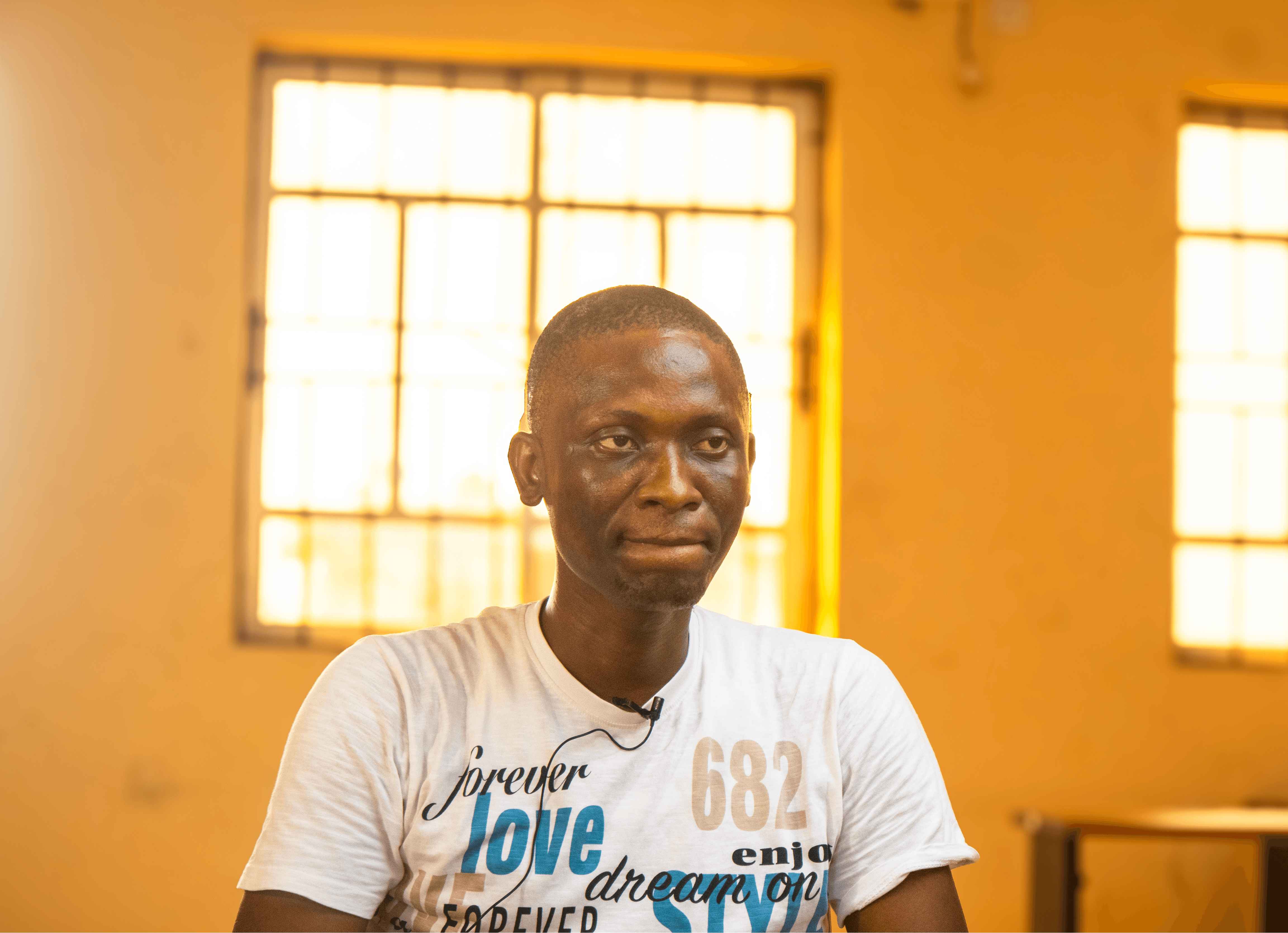 Dr Tijani in the middle of the interview