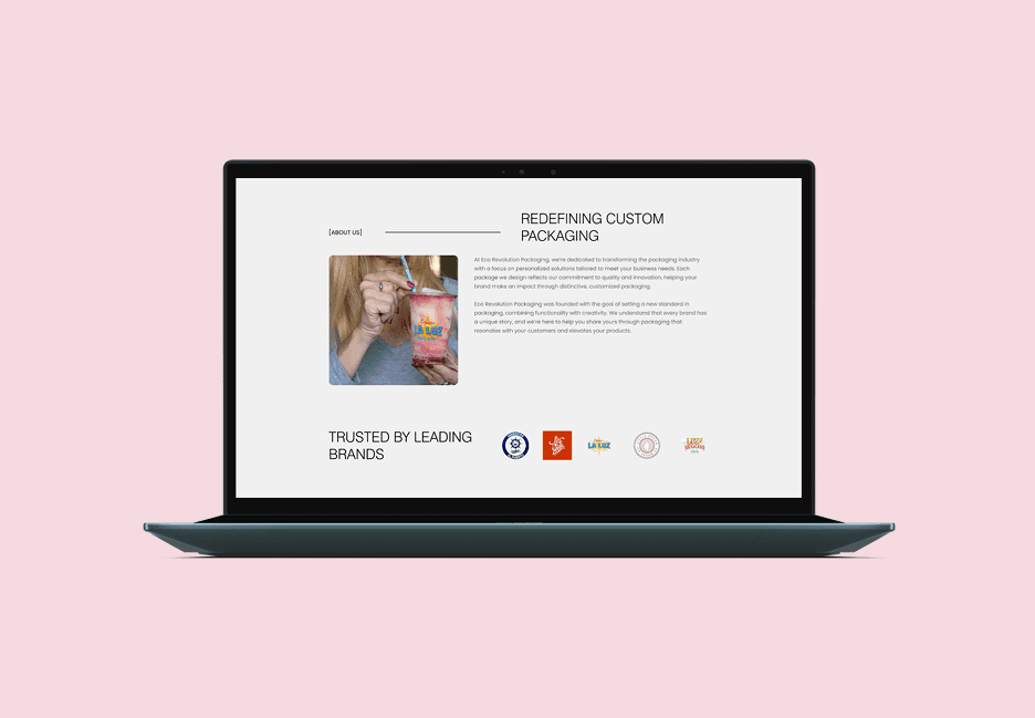 E-commerce UI mockup for Eco Revolution, highlighting seamless navigation and product filtering.