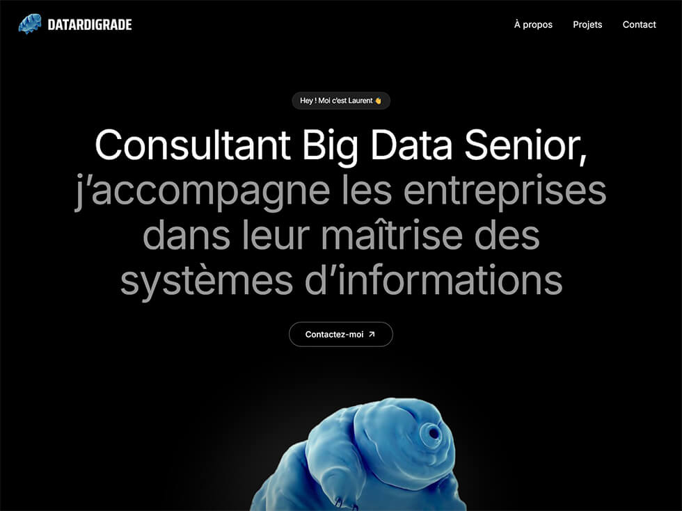 Capture d'écran du site Datardigrade