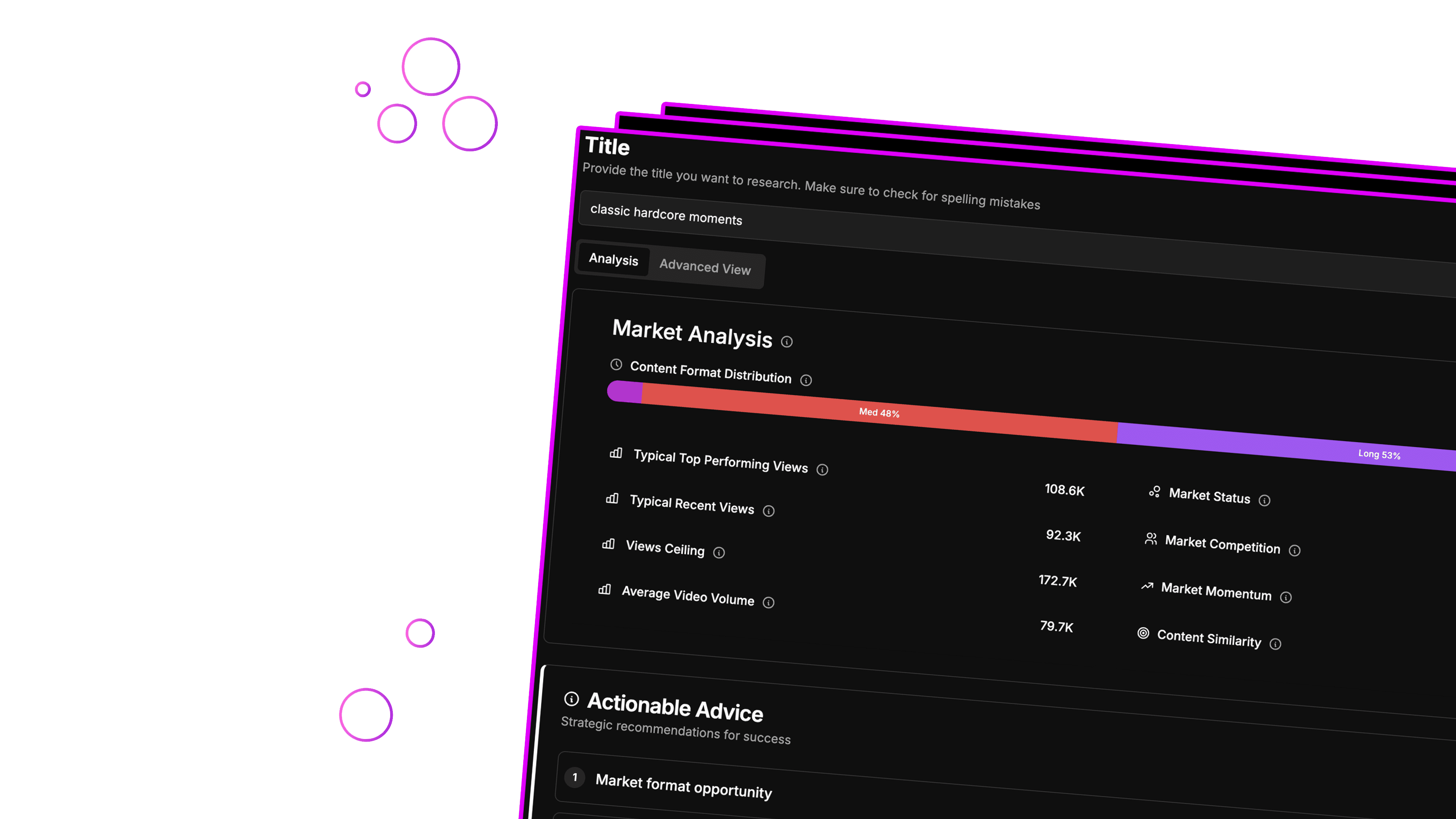 Viral Dashboard title research