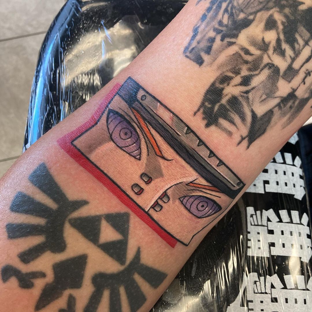 pain rinnegan eyes tattoo