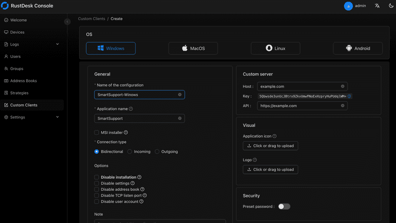 RustDesk remote desktop editing