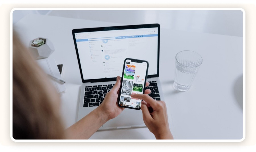 smartphone and laptop