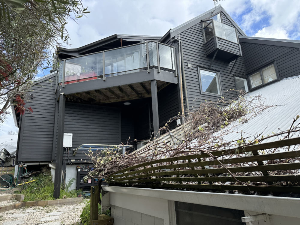 A view of the house before work began on the reclad, East Auckland builders