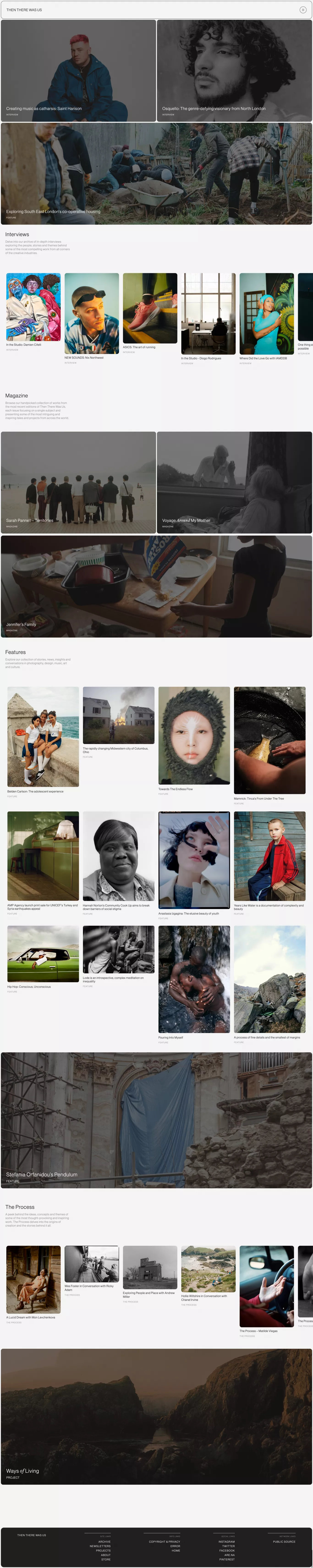 Then There Was Us blog page screenshot showcasing Magazine design