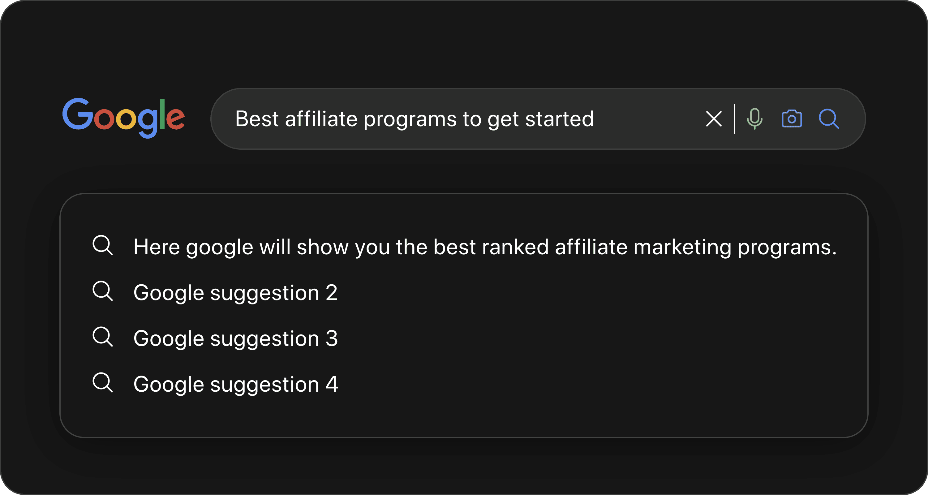 Google search result of the keyword "best affiliate marketing progrma"