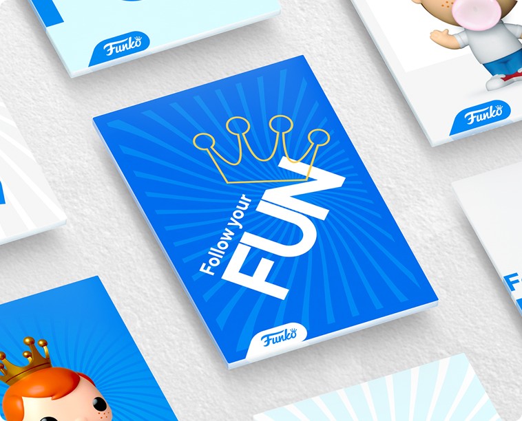 A collage of promotional cards