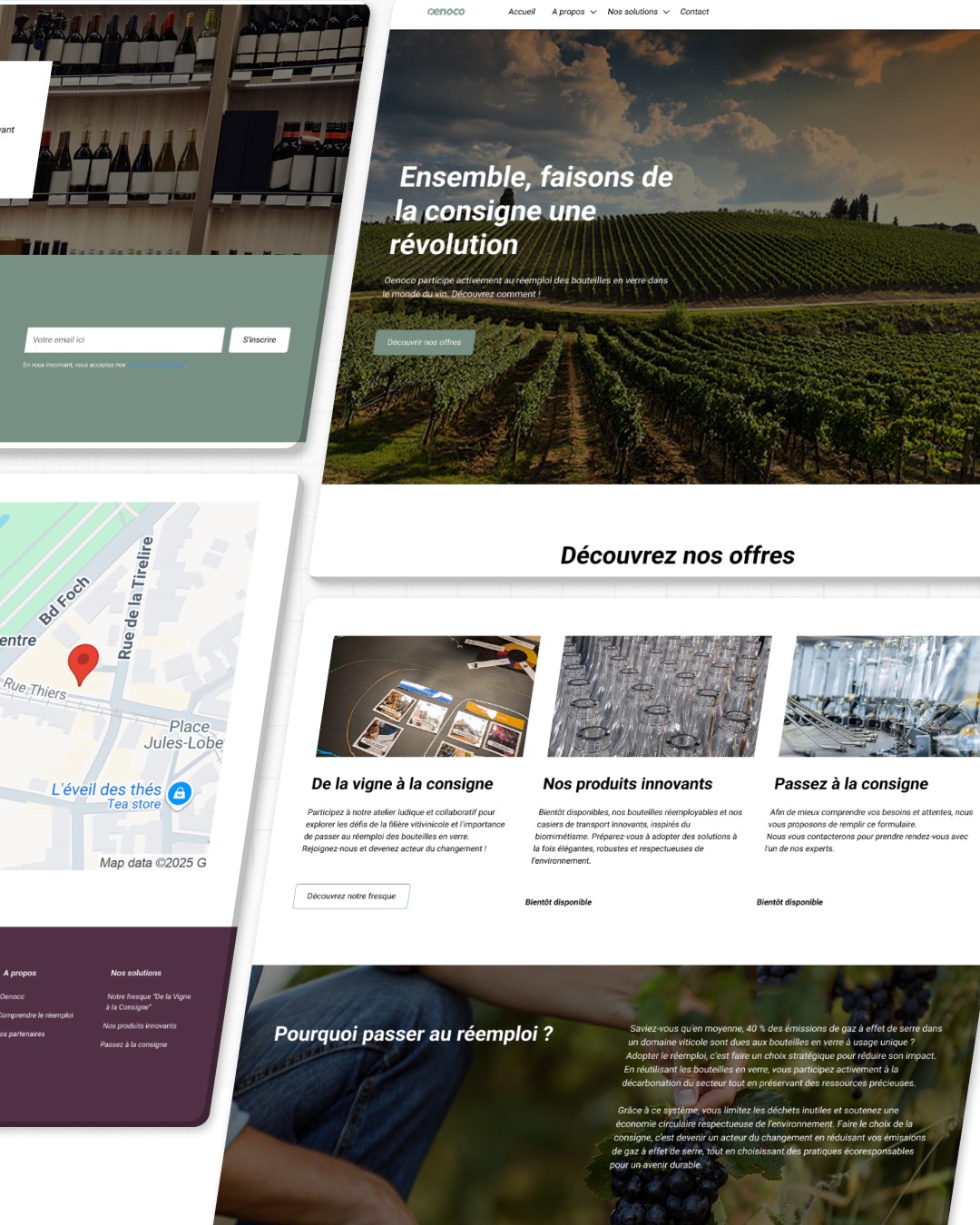 Projet UX/UI — Oenoco, startup consigne bouteilles de vin