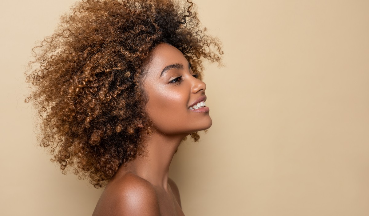 black girl with curly hair