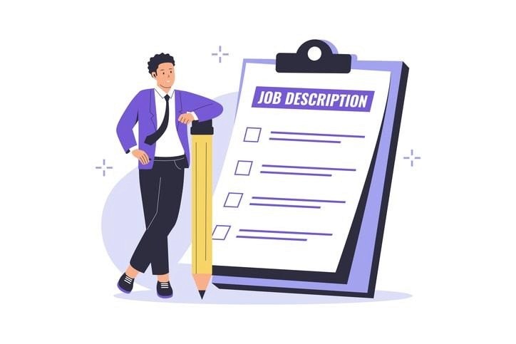 A candidate preparing for a job interview with a list of questions to ask.