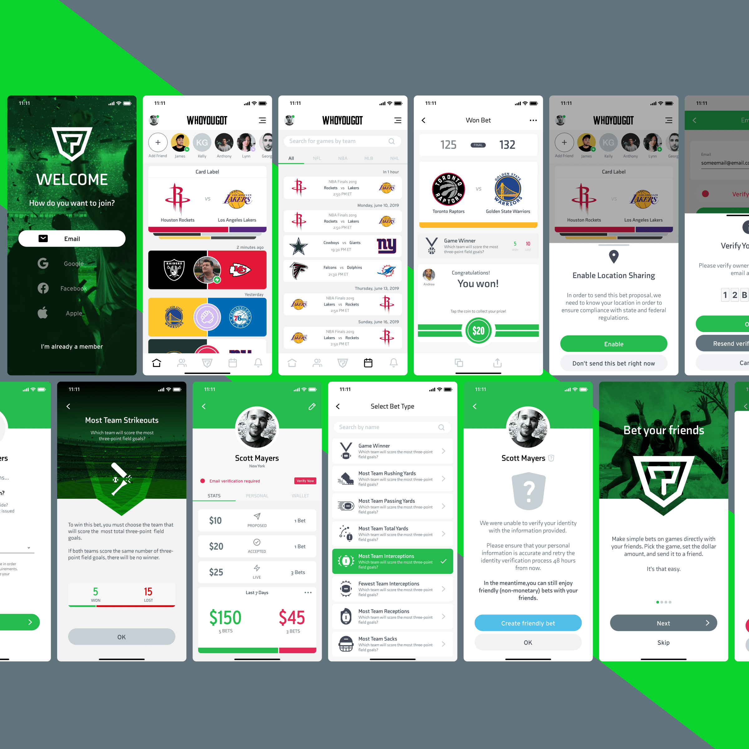 WhoYouGot? mobile app