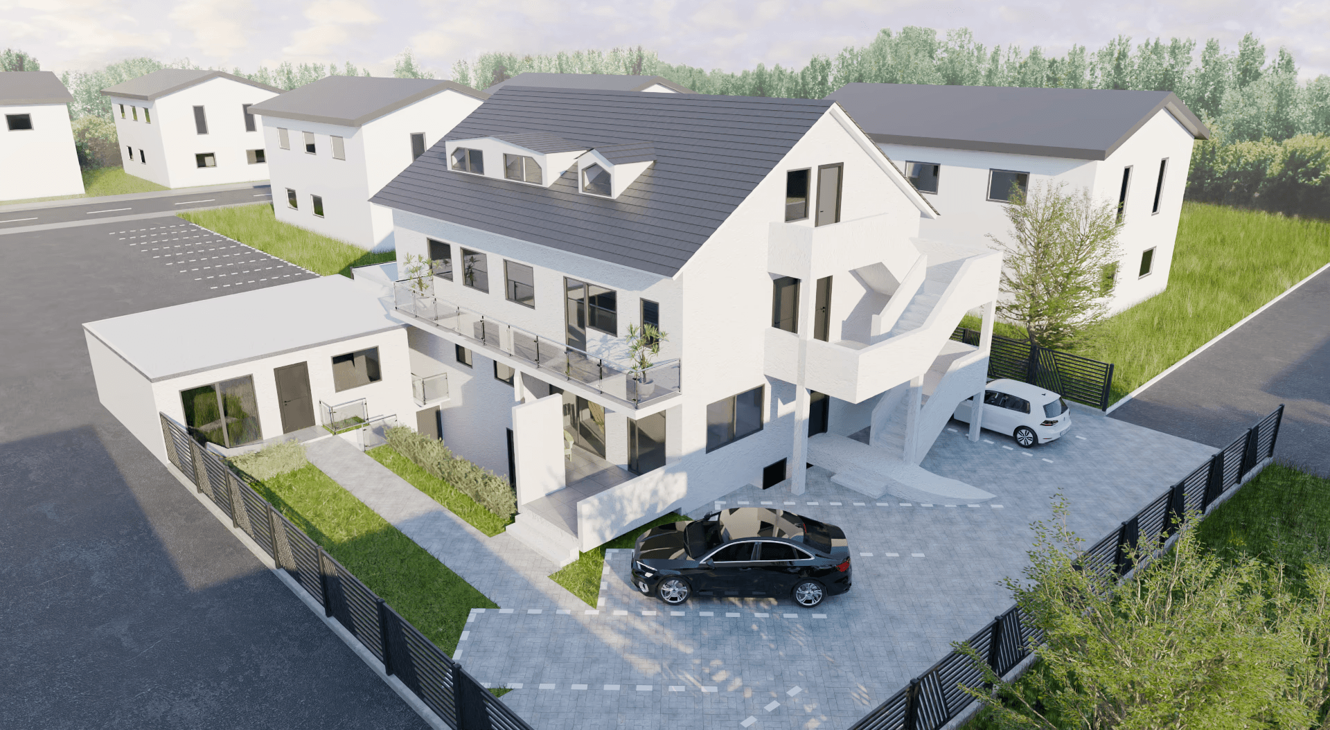 Moderne Küchenzeile mit angrenzendem Essbereich in einer Eigentumswohnung der Petrastraße 10, Bad Salzuflen