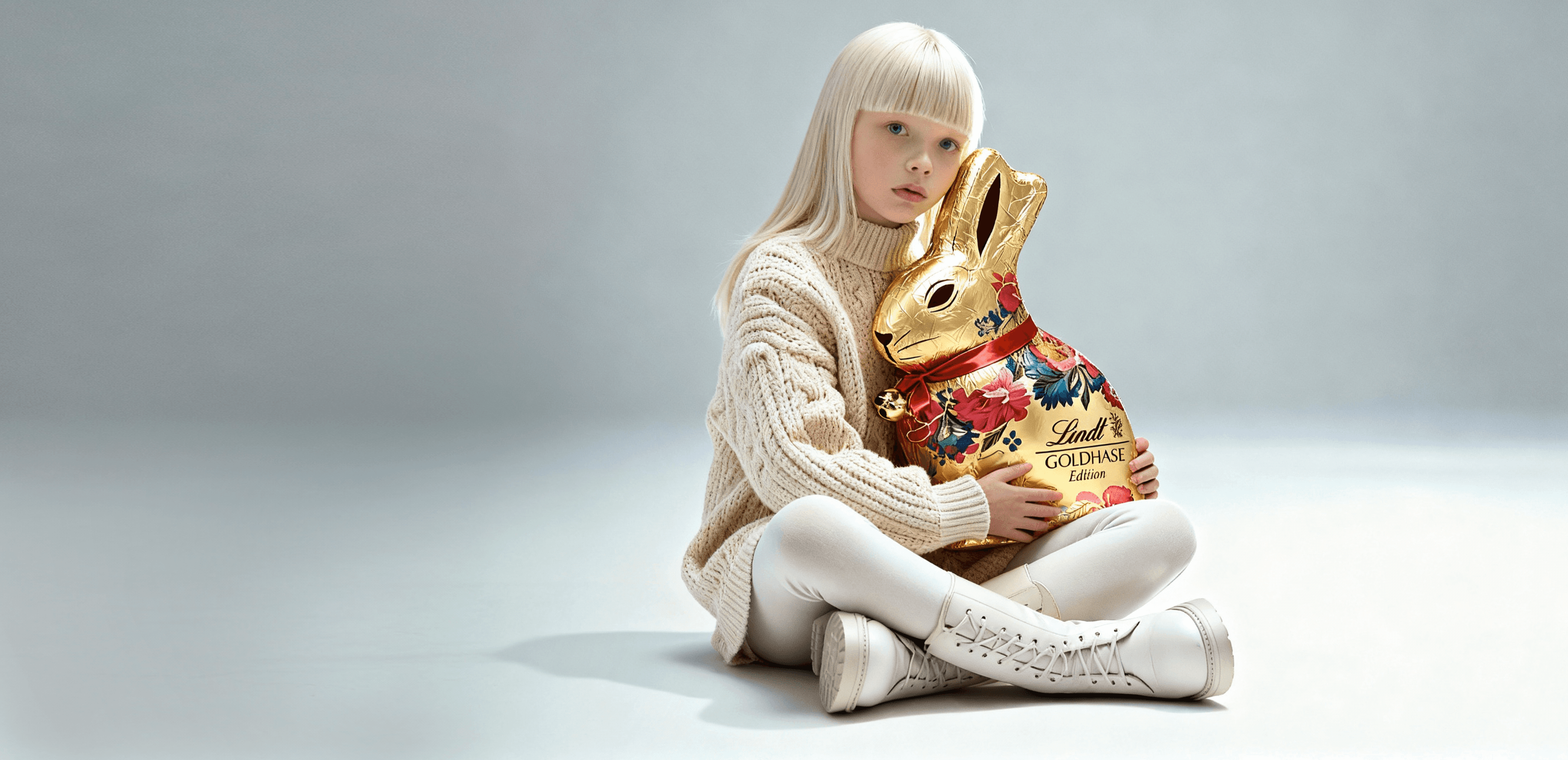 WIN Girl mit Lindt Hasen