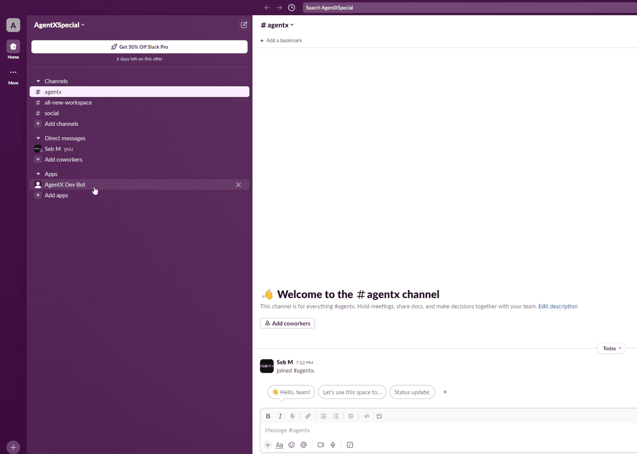 creating slack app for ai agent chatbot integration