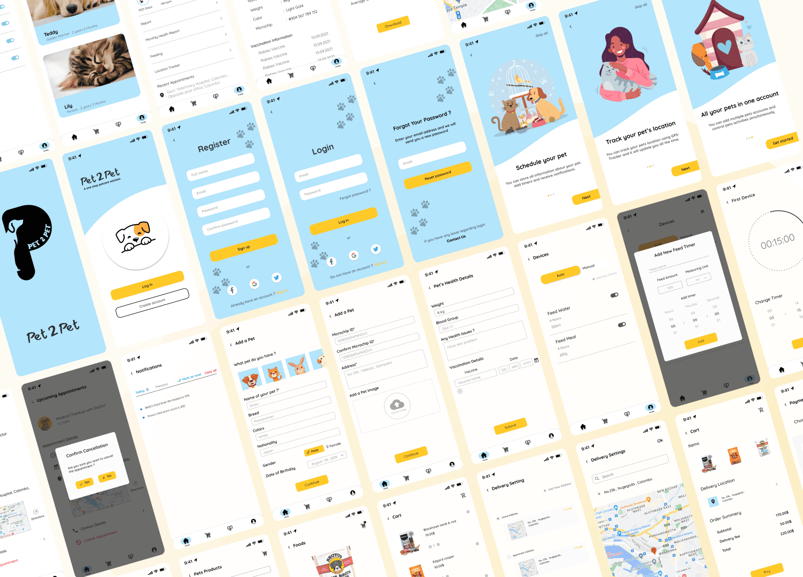 A home page of the desserts shop website