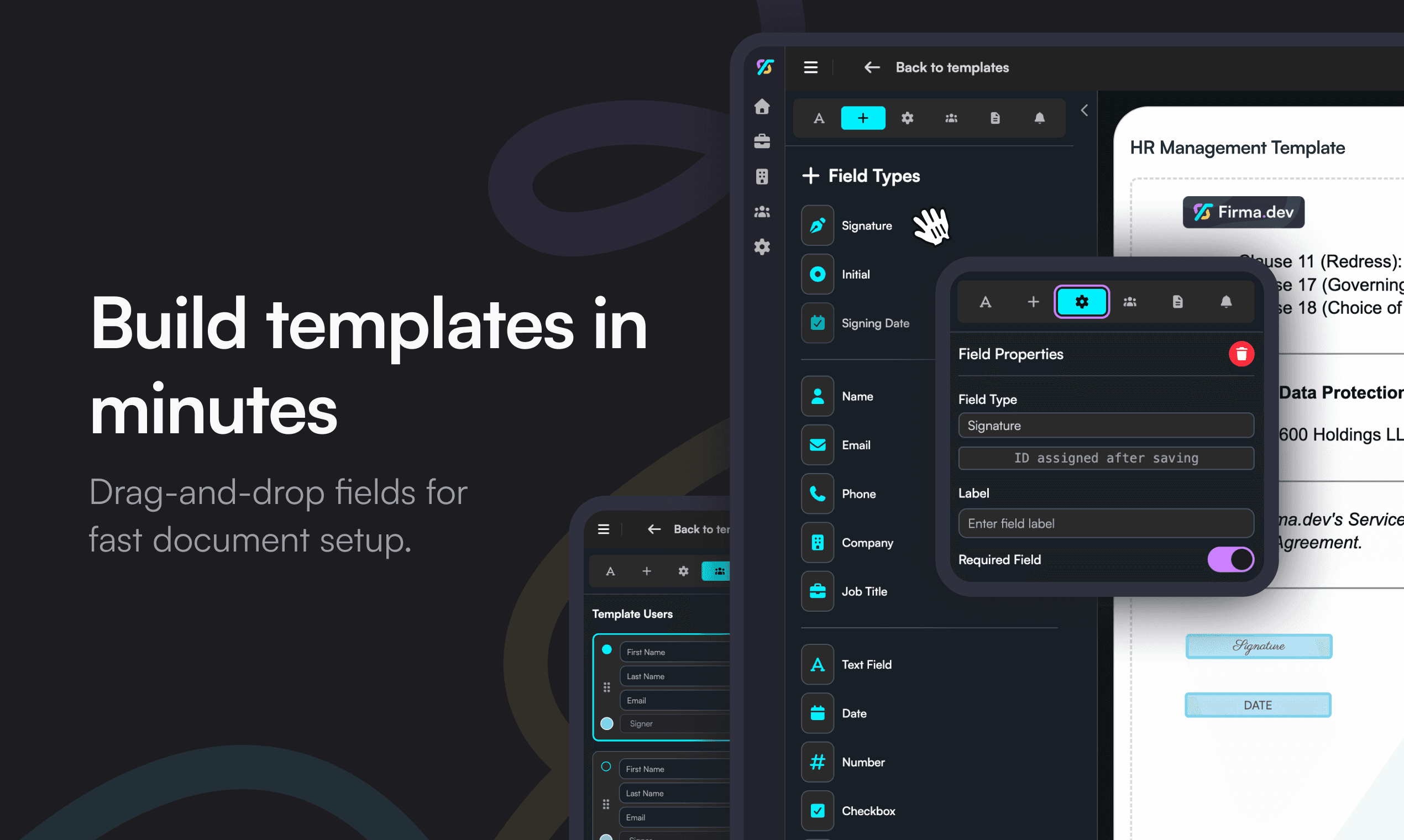 Screenshot of Firma.dev UI