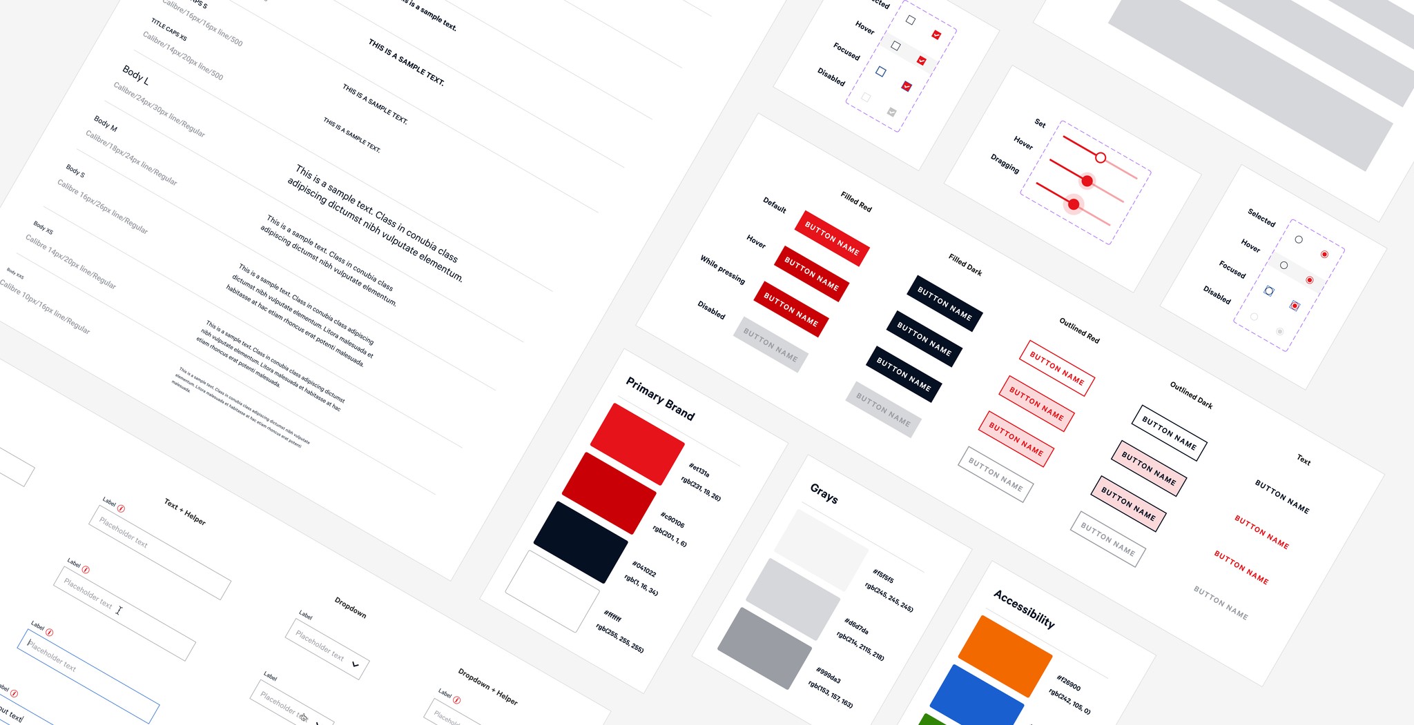 Macy's Design System elements assembled in a thumbnail image