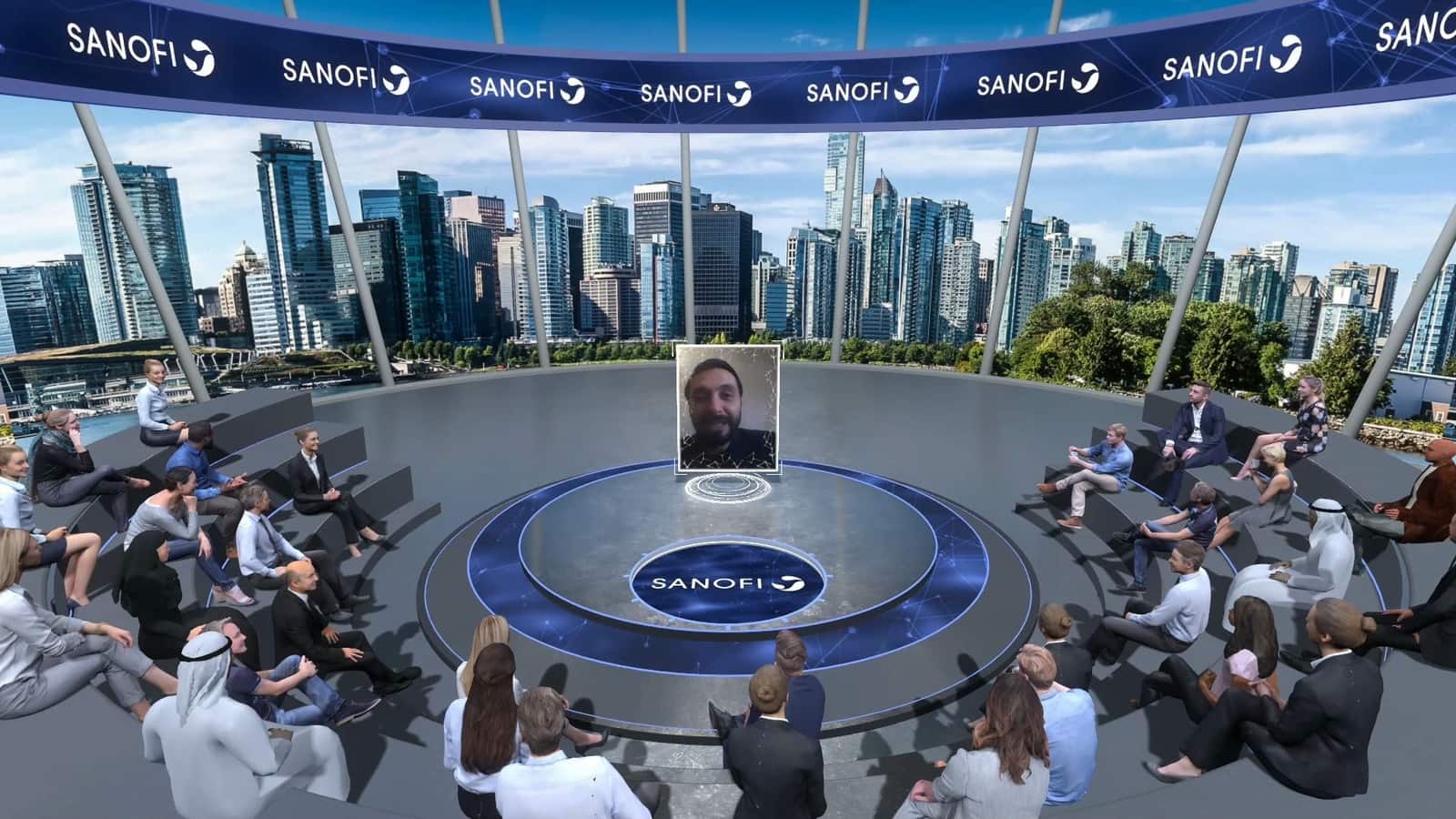 sanofi-team-building-virtual-event-stage-design-video-presentation