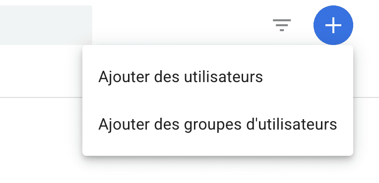 Ajouter un utilisateur GTM