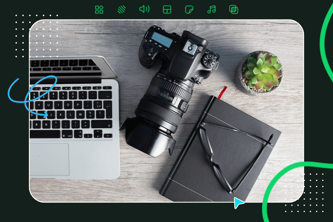 Camera and Laptop