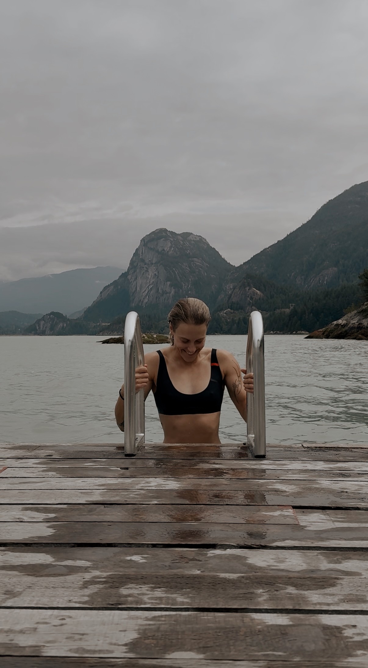 Celeste cold dip sauna squamish