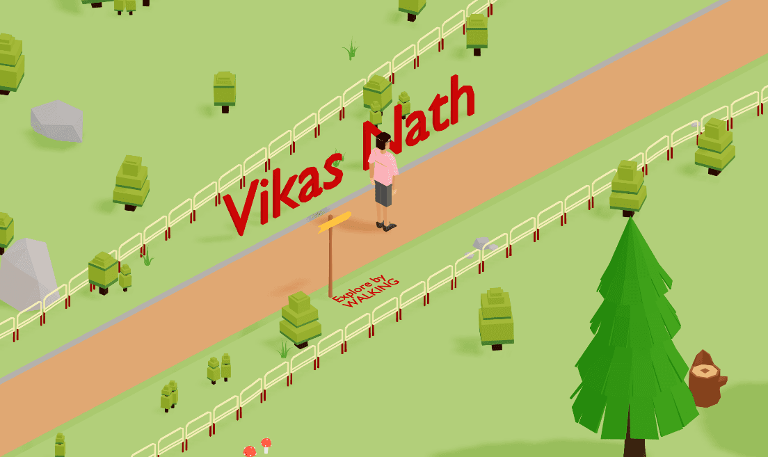 home page of the 3D portfolio website