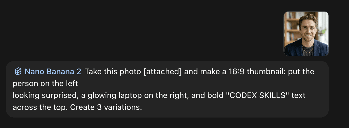 Nano Banana 2 example prompt: creating YouTube thumbnails
