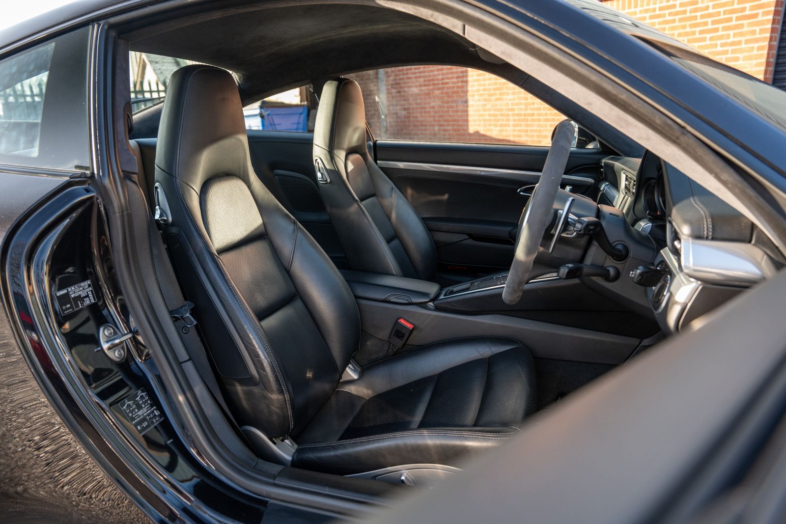 black porsche drivers seat