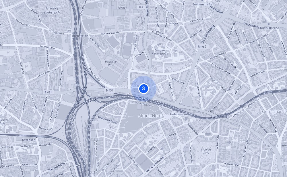 Map of Oeverseestraße 7, 22769 Hamburg