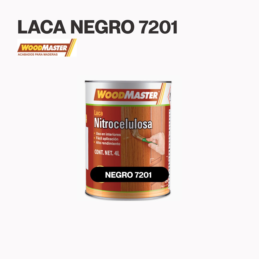 Laca Industrial Negro 7201 WoodMaster