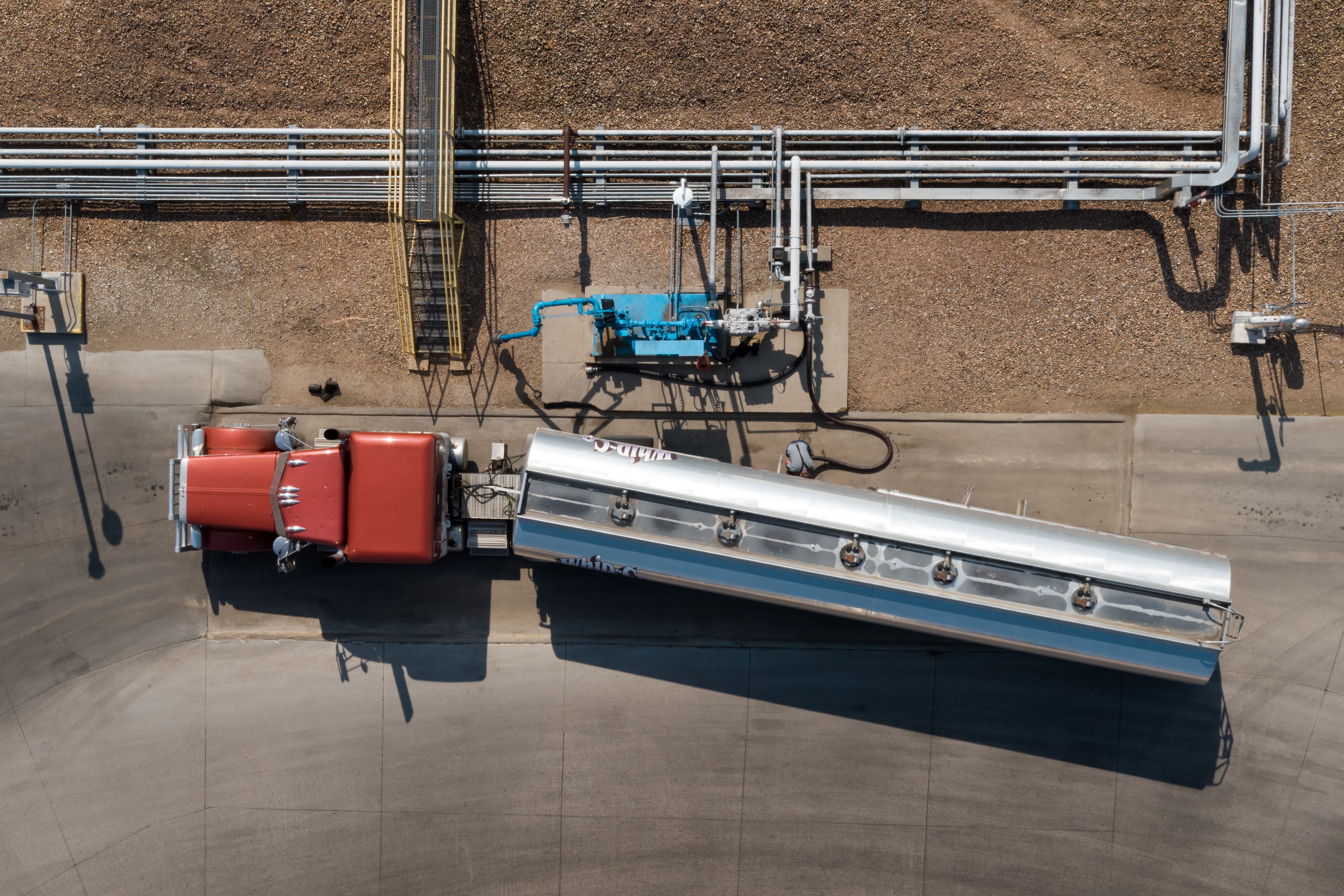 tanker truck refueling in nebraska photo