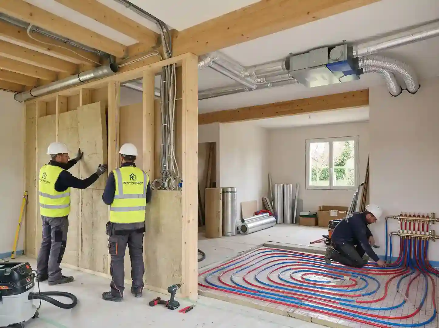 Rénovation globale (isolation, chauffage, ventilation) d'une maison individuelle