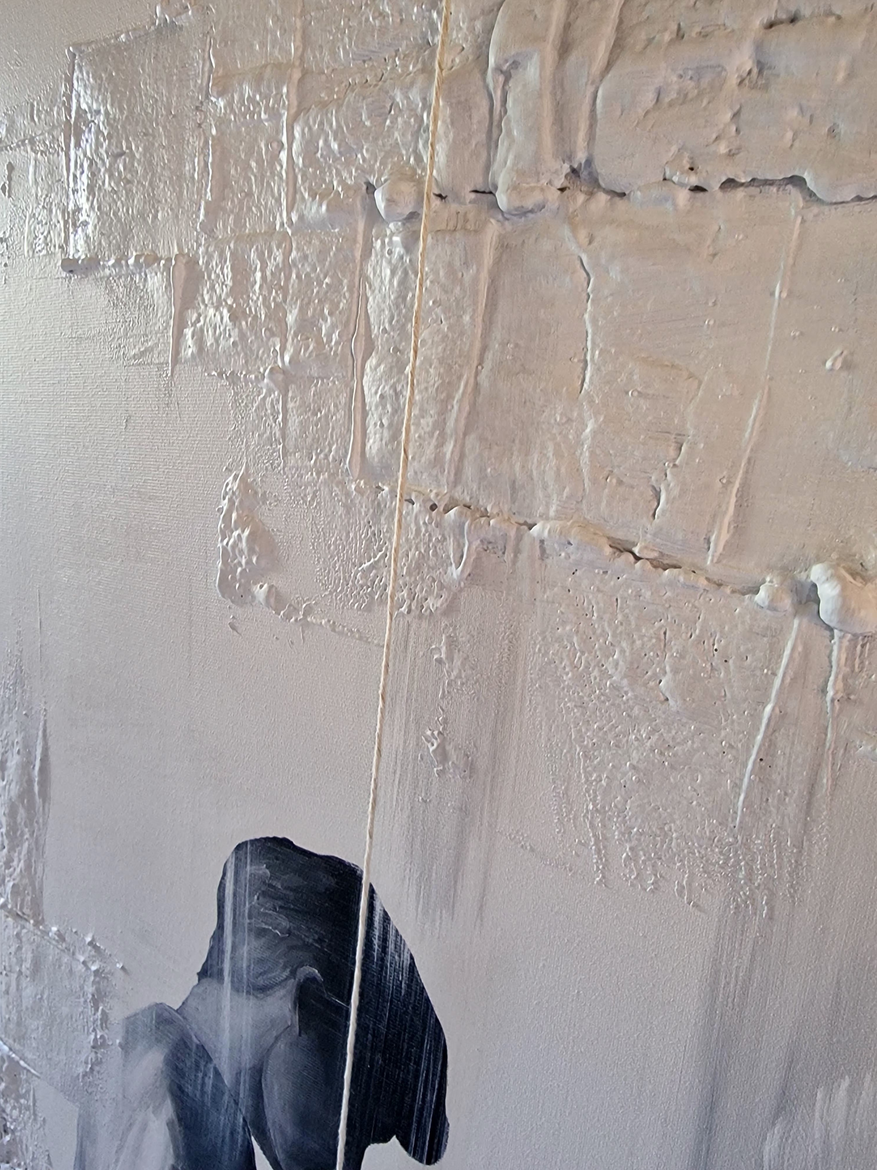 Abstract artwork and textured surface, exploring spatial tension and identity