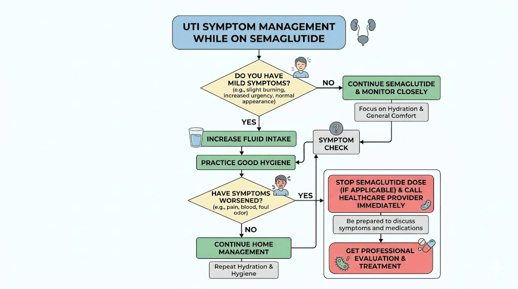 UTI management decision guide for semaglutide users