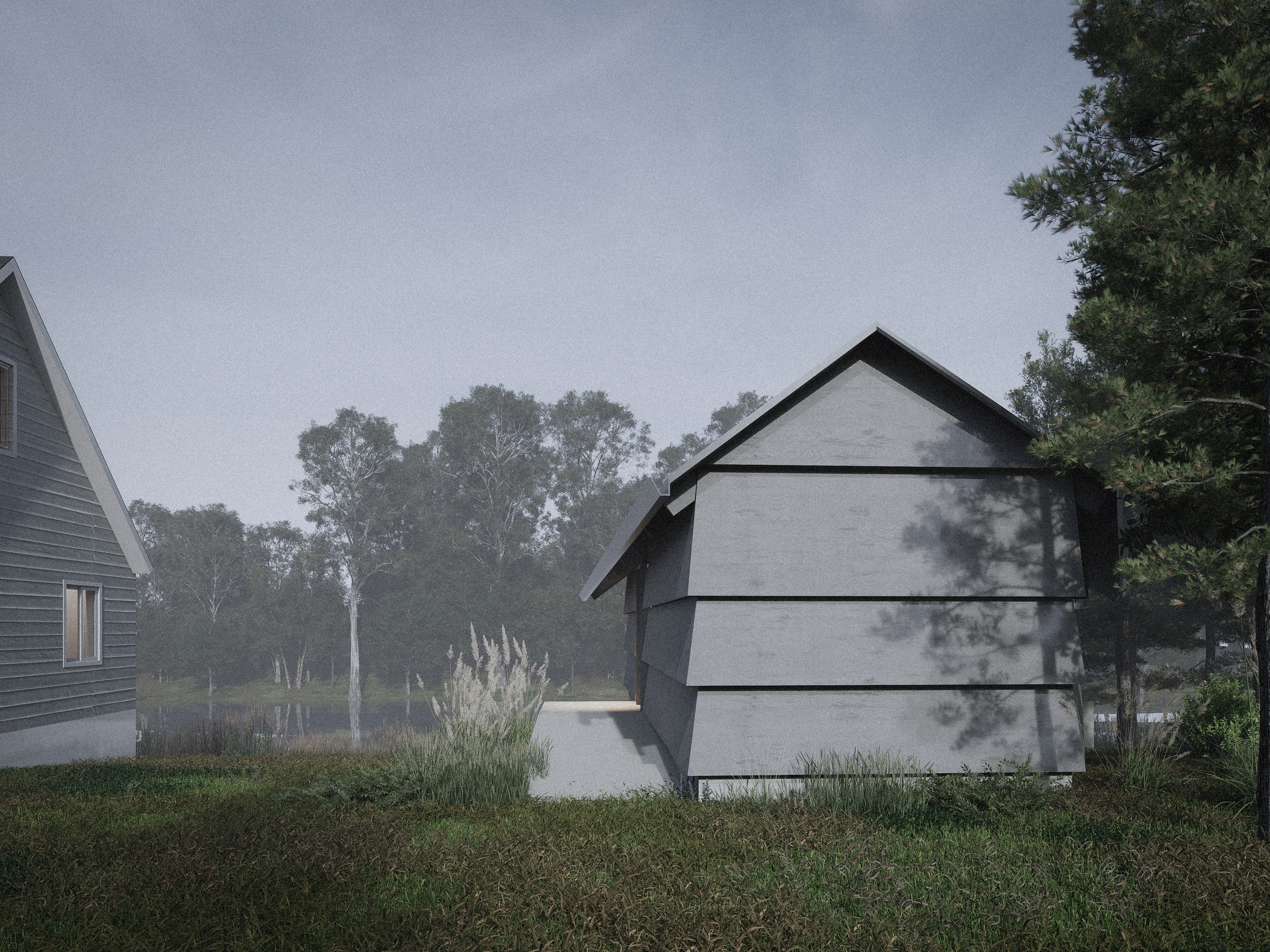 Title: Five Mile River ADU from the street side with primary home - Description: Five Mile River ADU from the street side with primary home