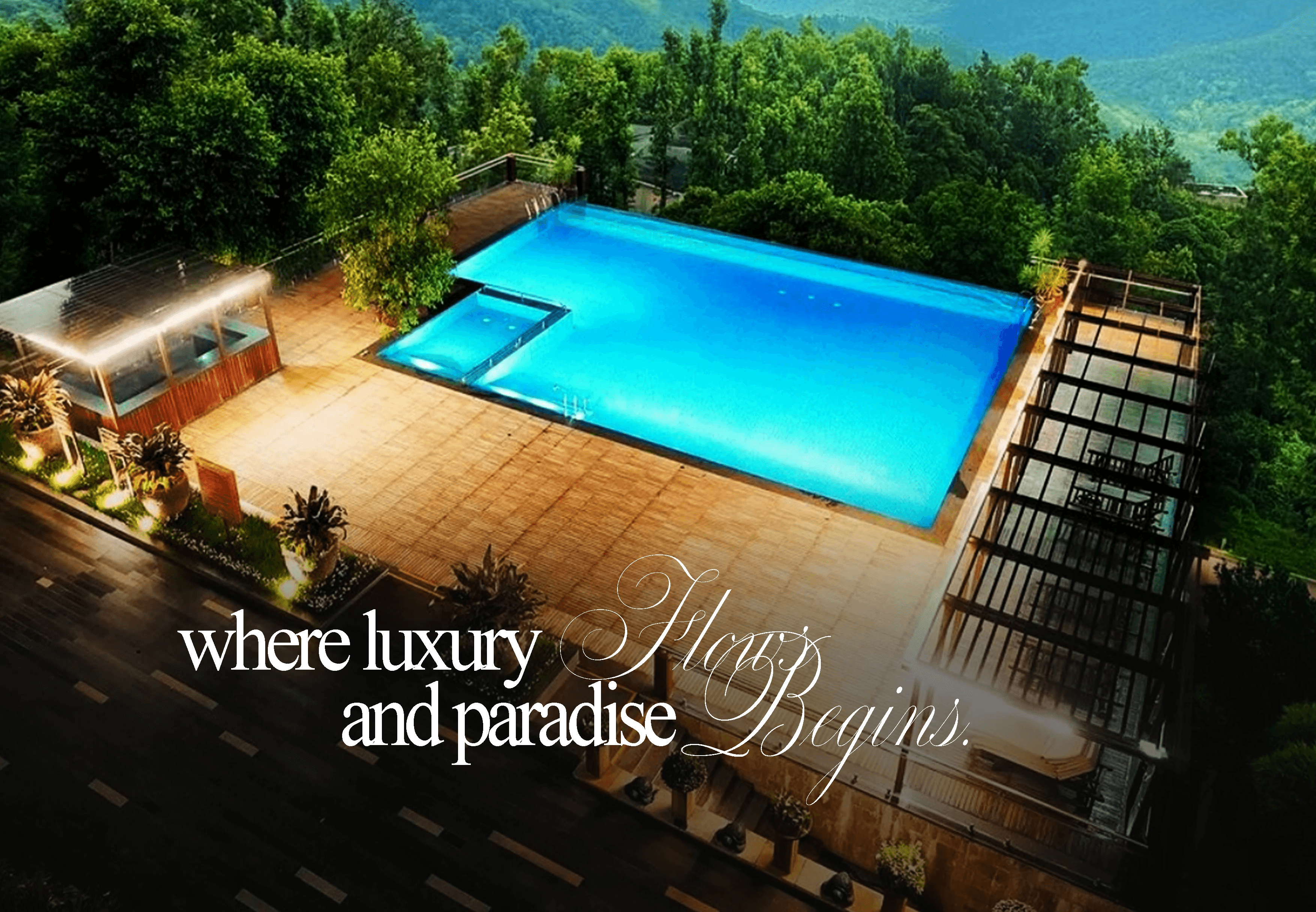 Resort pool construction