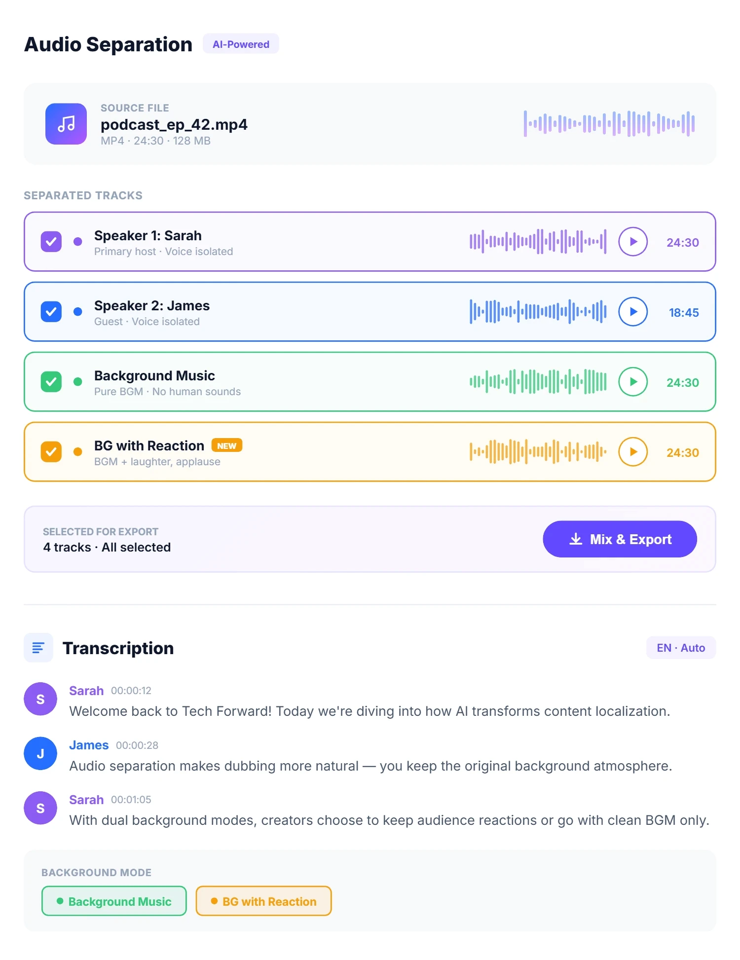 A melhor ferramenta de separação de áudio