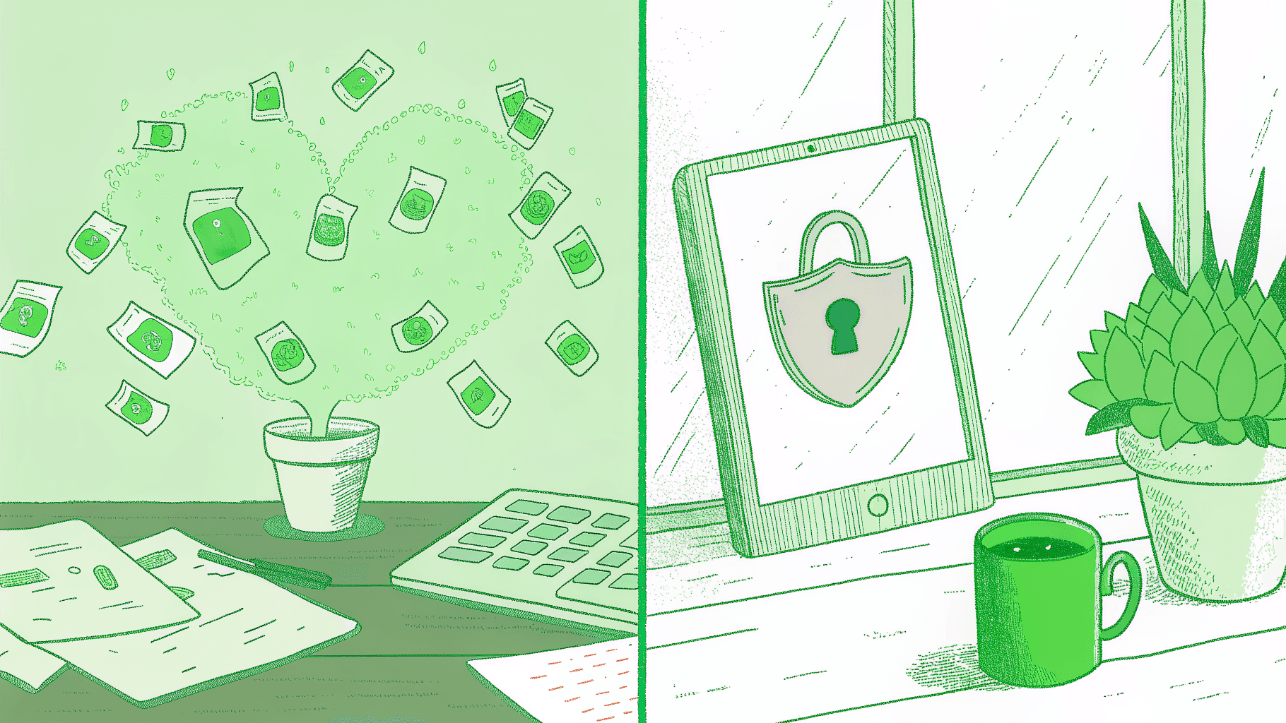 Insurance trust accounting separation versus generic processor, showing compliance shield and audit trail